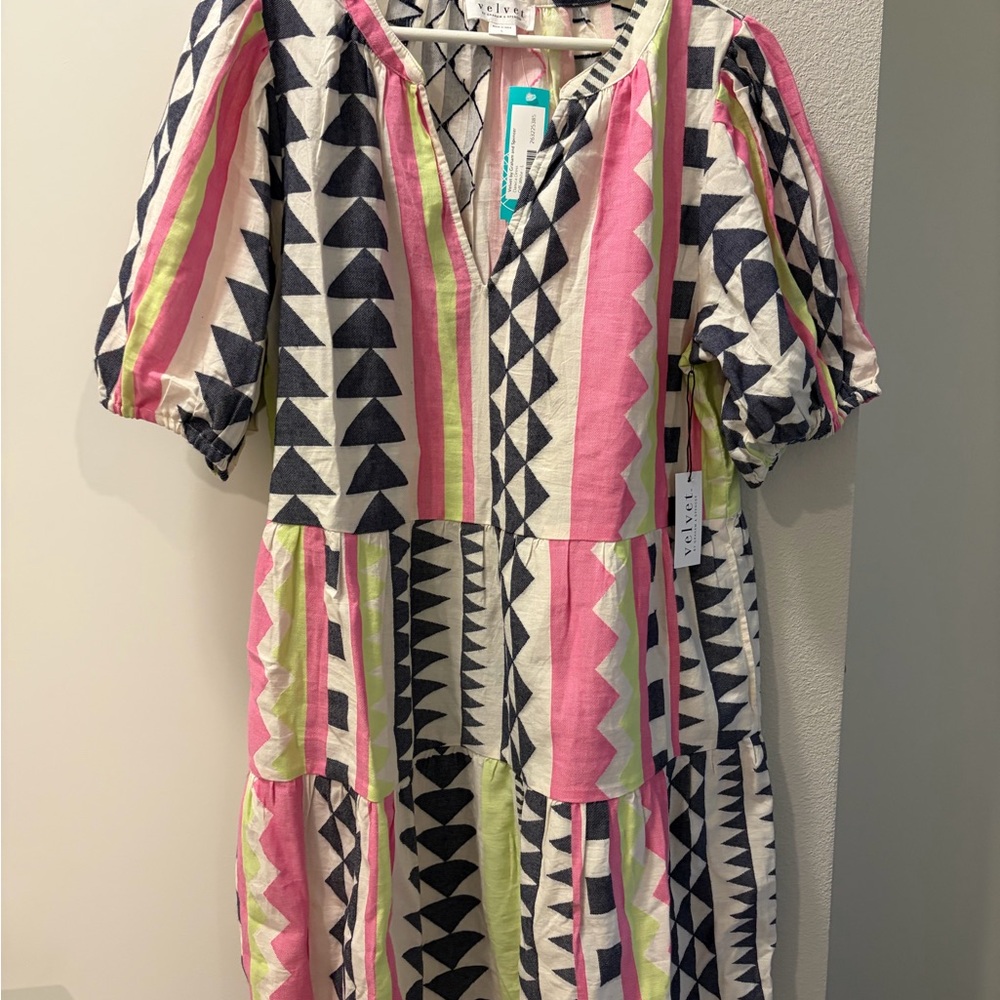 Velvet by Graham & Spencer Pink and Black Danica Dress